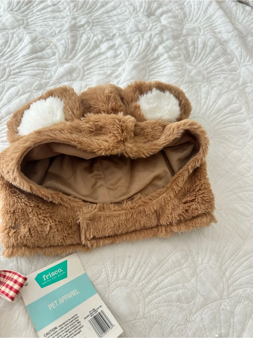 Petco pet Brown Bear Costume Hoodie with White Belly